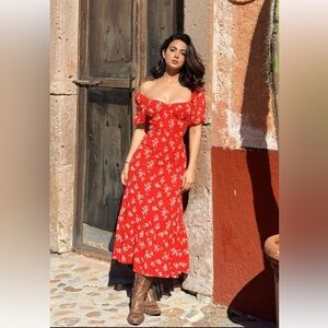 Reformation Hannah Midi Dress, size 0